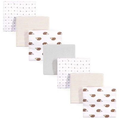 Afbeelding van Hudson baby Uniseks katoenen flanellen ontvangstdekens, 7 pack, egel, eenheidsmaat