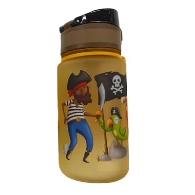 Afbeelding van Puckator Onbreekbare drinkfles voor kinderen 350 ml Piraten Jolly Rogers