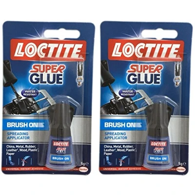Afbeelding van 2 x Loctite Instant Super Lijm Zelfklevende Gemakkelijk Penseel Op Spreading Applicator 5g