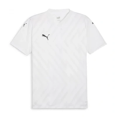 Afbeelding van Puma Teamglory Tshirt print voor kinderen, Maat: 140, Weissschwarzgrau