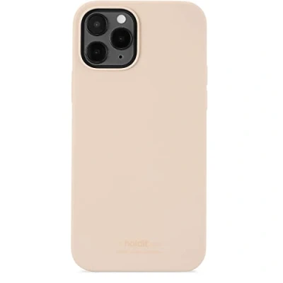 Afbeelding van Holdit Siliconen Hoesje iPhone 12/12 Pro (6,1&quot;) 0,8mm Ultra thin Silicone Case Volledige Bescherming en voor de cameralenzen Gripvriendelijk oppervlak Beige