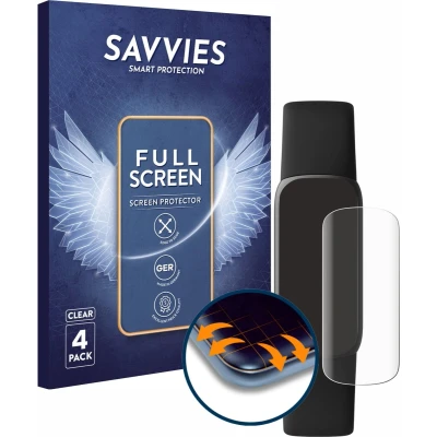 Afbeelding van Savvies Screenprotector voor Fitbit Luxe Folie Beschermfolie transparant volledig dekking (4 Stuks)