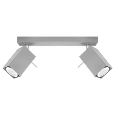 Afbeelding van SOLLUX LIGHTING Merida 2 Plafondlampen, minimalistische plafondlamp, beweegbare parapluhouder, vervangbare GU10 lampen, x 40 W, 12 led, gepoedercoat staal, grijs, 30 6 16 cm