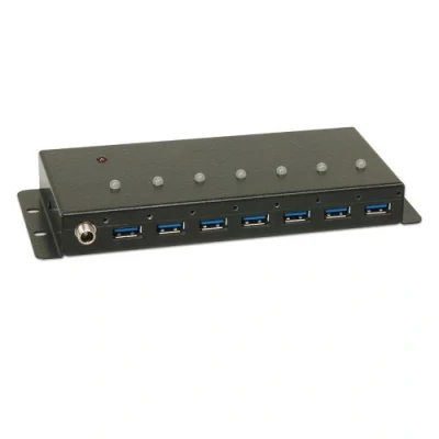 Afbeelding van LINDY 7 Port USB 3.0 Metall hub poorten Zwart