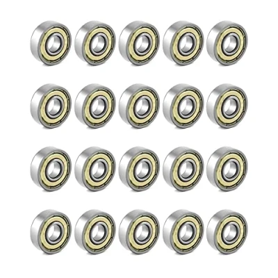 Afbeelding van QWORK® 20 stuks 608zz kogellagers, metalen dubbel afgeschermde miniatuur diepgroefkogellagers, voor skateboards, scooters, inline skates, 8mm x 22mm 7mm
