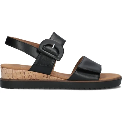 Afbeelding van Gabor 752 Sandalen Met Sleehak Dames Zwart Maat 41