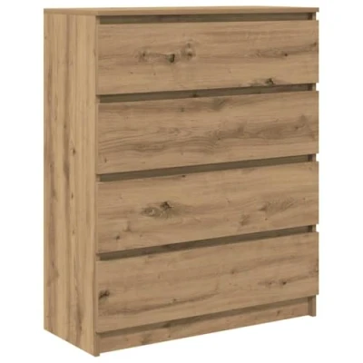 Afbeelding van vidaXL Dressoir 80x35x99 cm spaanplaat artisan eikenkleurig