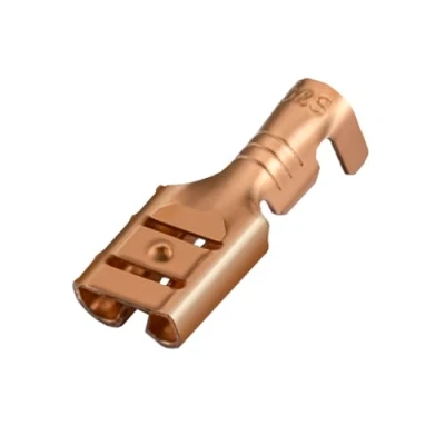 Afbeelding van Heschen vrouwelijke spade snelle splice krimp terminals 6.3mm connector niet geïsoleerd 100 st