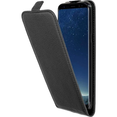Afbeelding van Cadorabo Hoesje geschikt voor Samsung Galaxy S8 PLUS in ZWARTE OXIDE Beschermhoes flip design Case Cover van getextureerd imitatieleer