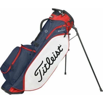 Afbeelding van Titleist Players 4 Stadry Standbag Golftas, navy/rood/wit