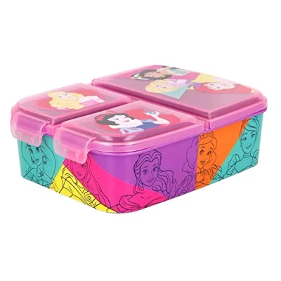 Afbeelding van Theonoi broodtrommel voor kinderen, lunchbox, sandwichbox naar keuze: Mickey, Spiderman, Avengers, Frozen, PJ Masks, van kunststof, BPA vrij, leuk cadeau prinses