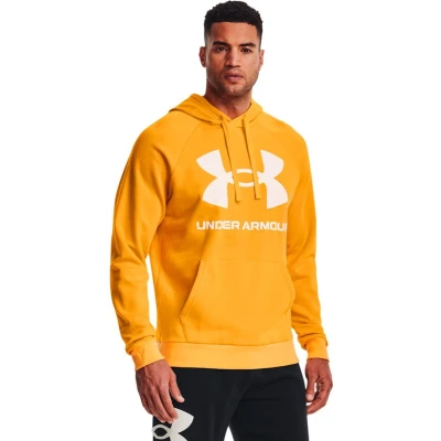 Afbeelding van Under Armour Rival Fleece Big Logo Hoodie Oranje/Wit Small Heren