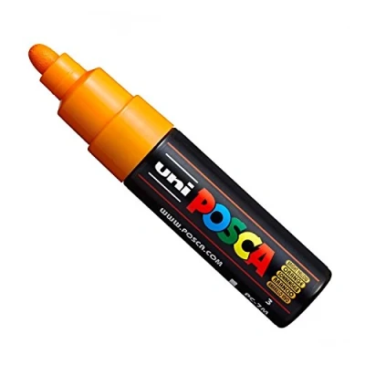 Afbeelding van Uni POSCA PC 7M Paint Marker Art Pennen Grote Bullet Nib 4,5 5,5 mm 15 Kleuren Nieuw voor 2017 Helder Geel