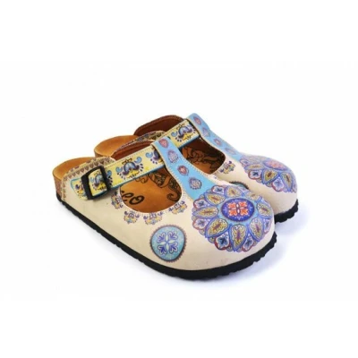 Afbeelding van GOBY Patroon Clogs Slippers Hoge kwaliteit Handmade Maat 41
