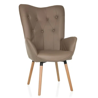 Afbeelding van HAVENIO I Gestoffeerde fauteuil Bruin