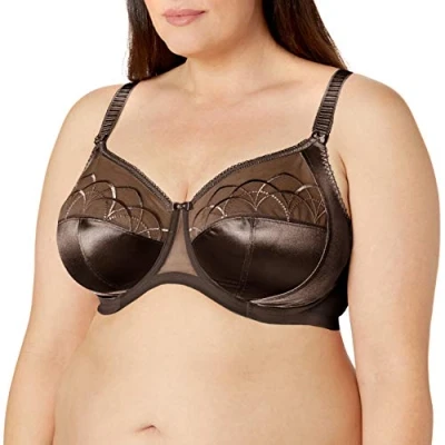 Afbeelding van Elomi Cate 4030 Beugel Volledige Cup Gestreepte Ondersteunende BH, Pecan, 90G