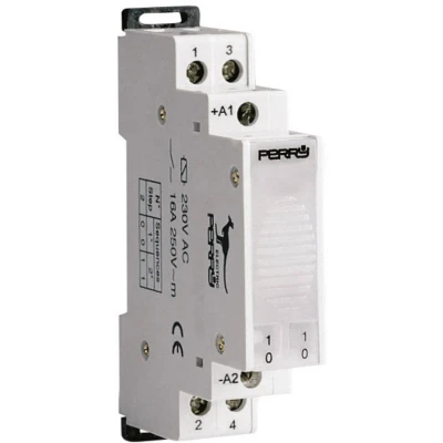 Afbeelding van Wallair Stromstoßschalter Stroomstootschakelaar DIN rail 2x NO 12 V/AC 16 A 1 stuk(s)
