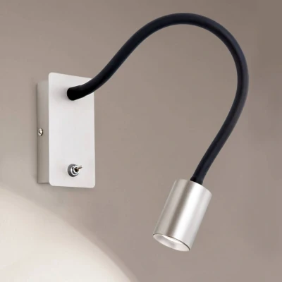 Afbeelding van ORION LED wandlamp Kurt nikkel mat met flexibele arm