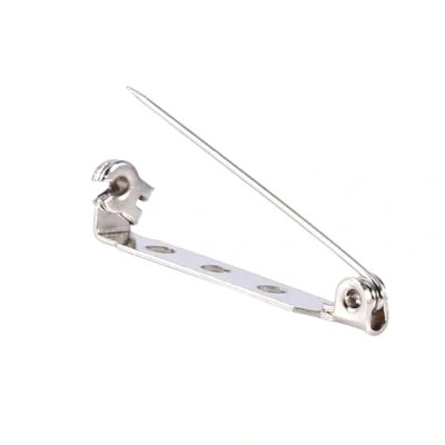 Afbeelding van 50 Stks Bar Pins Broche Lock Terug Veiligheid Catch Rolling DIY Craft 20/25/32/38mm Zilver (32mm)