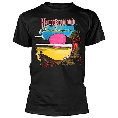 Afbeelding van Hawkwind Warrior op de rand van tijd T shirt heren zwart shirt, Zwart, L