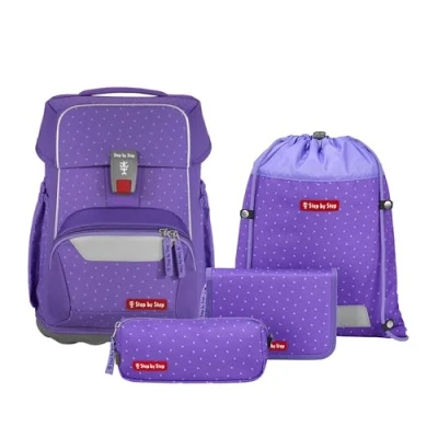Afbeelding van Rugzak Step by polyester Basis set 4dlg Purple Konfetti gevuld et