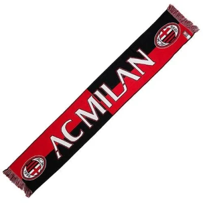Afbeelding van AC Milan Sjaal A.C. Officiële Jaquard Acryl 2244JAQMIQUAD, Rood Zwart