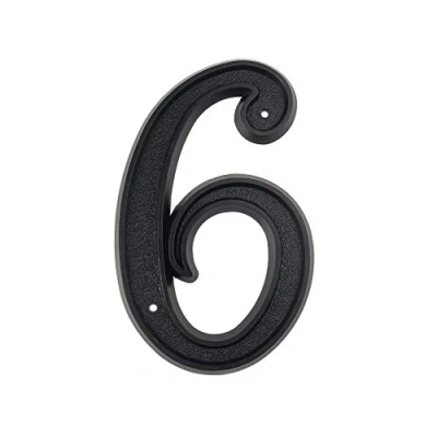 Afbeelding van HASWARE 5,5 inch (139mm) huisnummer moderne deurnummers straat huisadres cijfers, zwart ABS kunststof (6)