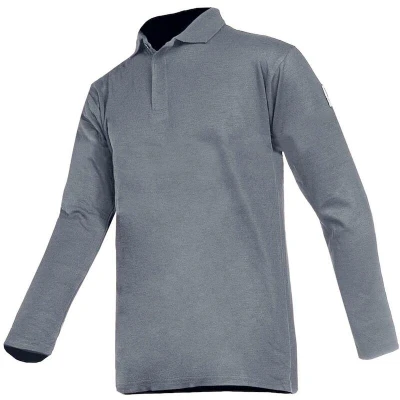 Afbeelding van SIOEN POLTON 519A vlamvertragende en antistatische polo shirt grijs 519AA2MPCM442XL