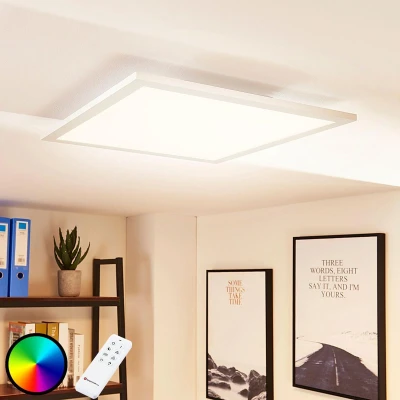 Afbeelding van Arcchio LED paneel RGB met dimmer 2 lichts kunststof, metaal, aluminium H: 4.5 cm wit Inclusief lichtbronnen