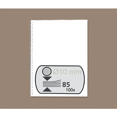 Afbeelding van Draadrug GBC 10mm US/21rings A4 zilver 100stuks