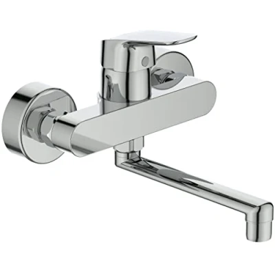 Afbeelding van Ideal Standard Ceraflex keukenmengkraan eengreeps muurmodel uitloop 160 mm chroom