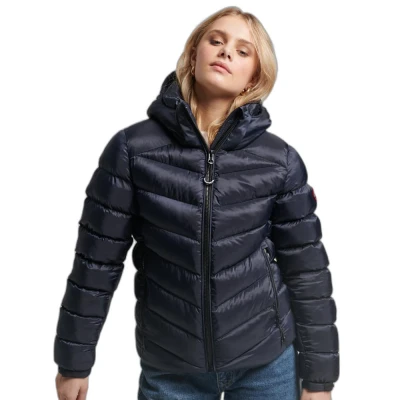Afbeelding van Superdry gewatteerde jas HOODED FUJI blauw
