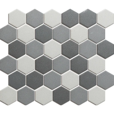 Afbeelding van The Mosaic Factory London Hexagon Contrast Mix 5,1x5,9 cm