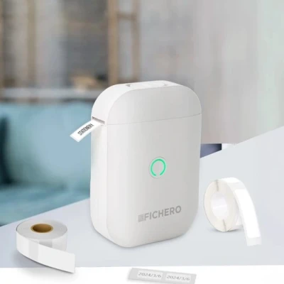 Afbeelding van Provento Fichero Label Printer Inclusief 210 Labels Zonder Inkt Draadloos Bluetooth