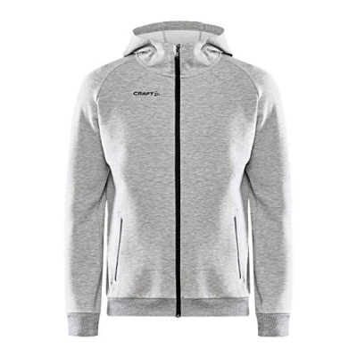 Afbeelding van Trui Craft Men Core Soul Full Zip Hood Grey Melange XXL