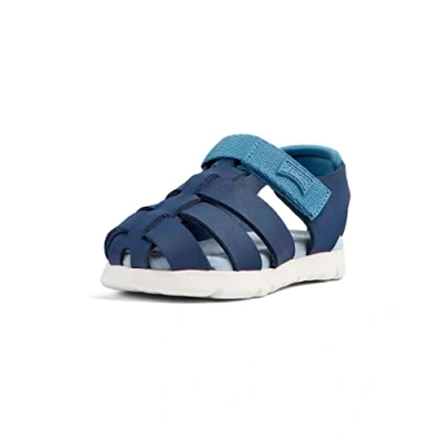 Afbeelding van Camper Oruga Sandal FW Ballerina&#039;s met enkelbandjes voor kinderen, Maat: 26, Dark blue Leer en textiel