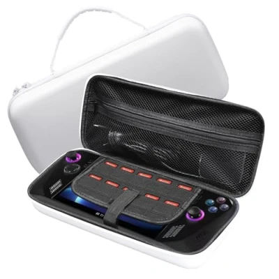 Afbeelding van QINOUK Hoesje voor Asus ROG Ally X, [Antikras] Hard Beschermend Opbergtas, Handheld Case X Wit