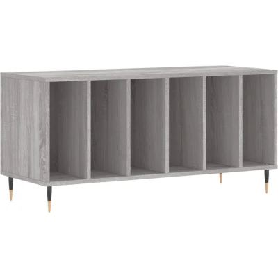 Afbeelding van vidaXL Platenkast 100x38x48 cm bewerkt hout grijs sonoma eikenkleurig