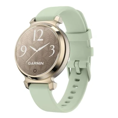 Afbeelding van GIOPUEY Matcha Green armband, compatibel met Garmin Lily 2, zachte siliconen, slijtvast, ademend