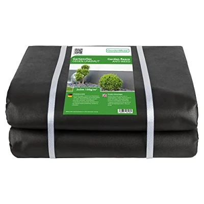 Afbeelding van GardenMate Worteldoek 150g/m² anti onkruiddoek scheurvast gronddoek waterdoorlatend 2mx5m = 10m²
