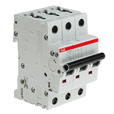 Afbeelding van Abb s203m installatieautomaat 3p c karakteristiek 32a iec en 60898 1 10 ka iec60947 2 15 3 module breedte 52 5mm 2cds273001r0324