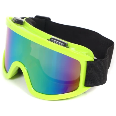 Afbeelding van Skibril Geel Ski Bril Foute Party Carnaval Après Verkleedaccessoire Volwassenen One Size