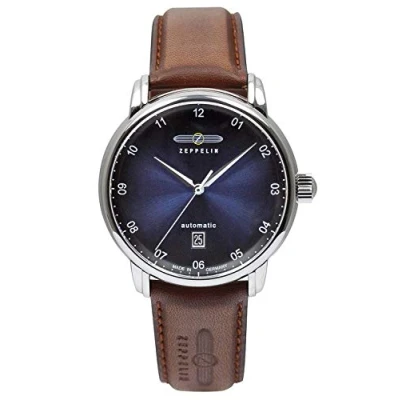 Afbeelding van Zeppelin automatisch horloge 8652 3, blauw, Riemen.