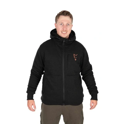 Afbeelding van Fox Collection Sherpa Jas Black/Orange M Visjas
