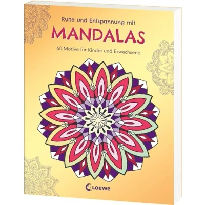 Afbeelding van Ruhe und Entspannung mit Mandalas: 60 stimmungsvolle Motive für Kinder Erwachsene zum Ausmalen Entspannen