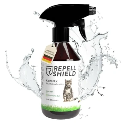 Afbeelding van RepellShield Natural Cat Repellent Spray 250ml Antikrab Katten, Afwerende voor Binnen &amp; Buiten, Afweermiddel Geen Vlekken of Resten, Veganistisch Dierproefvrij.