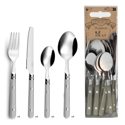 Afbeelding van Bestekset Amefa Saxo 16 Onderdelen Metaal Tweekleurig 6 Stuks (25 cm)