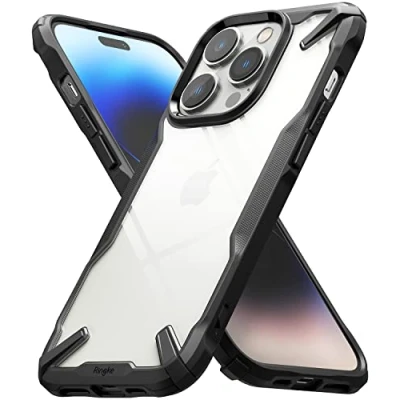Afbeelding van Ringke Fusion X Compatibel met iPhone 14 Pro (6.1&#039;&#039;) Case, Krasvast Schokbestendig Robuuste Bumper Hoesje Black Zwart