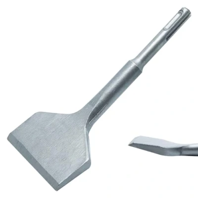 Afbeelding van CCLIFE Tegelbeitel SDS Plus beitel, 30 gehoekt 168 x 75 mm, gemakkelijk inspannen en onbreekbaar, gespecialiseerd in het verwijderen van tegels hardnekkige tegellijm