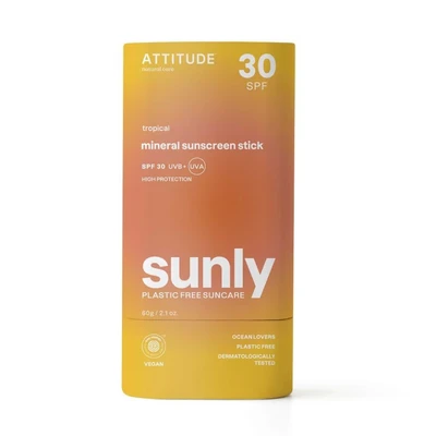 Afbeelding van Attitude Sunly Sunscreen Stick Tropical 30 SPF 60g